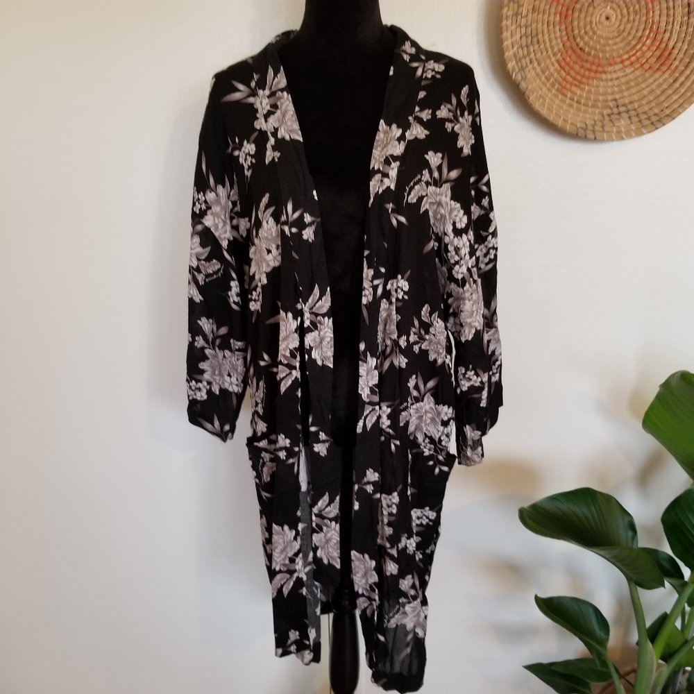 Spiritual Gangster Floral Kimono Belted Duster